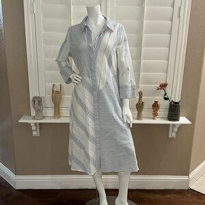 Soft Surroundings Seaport Linen Midi Dress